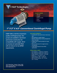 Centrifugal Pump Series: 1” x 2” x 4.5” Centrifugal Pump Series: 1” x 2” x 4.5”